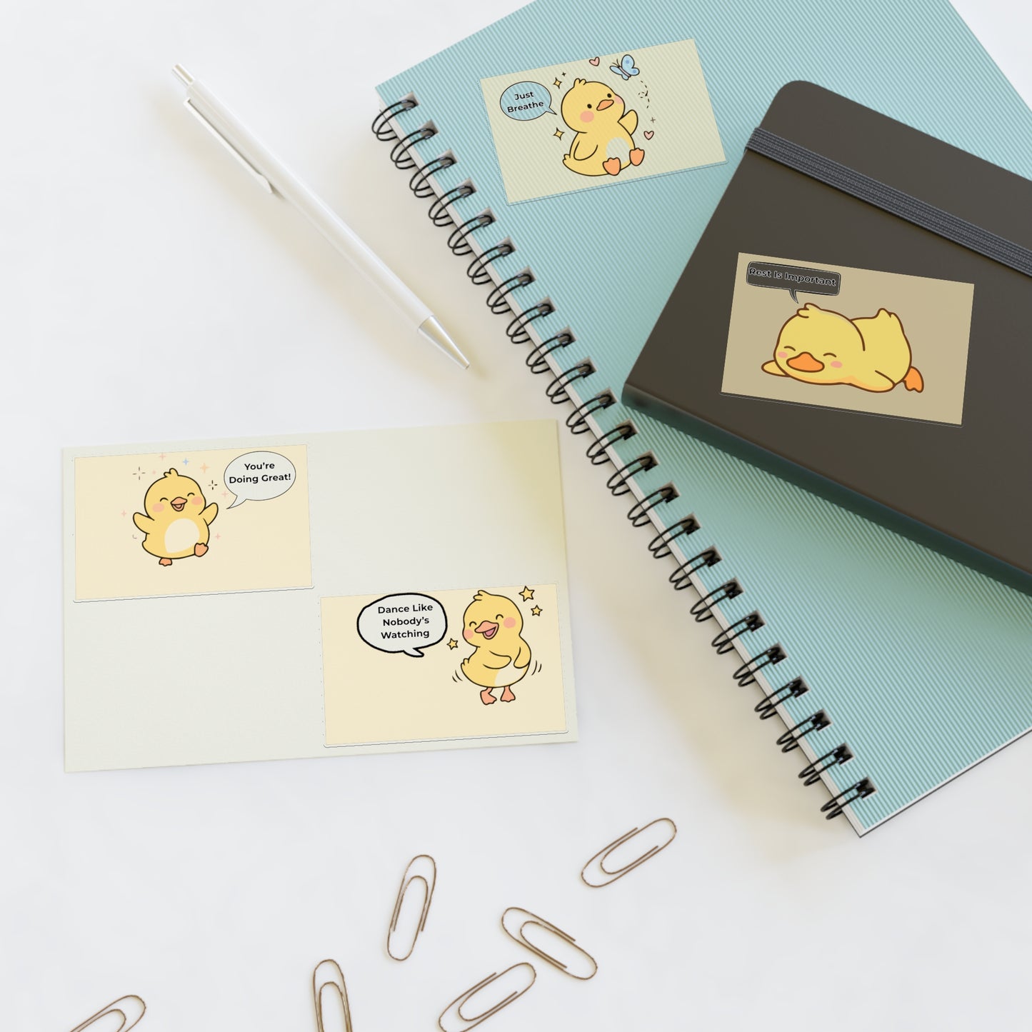 Motivational Duckies Sticker Sheets