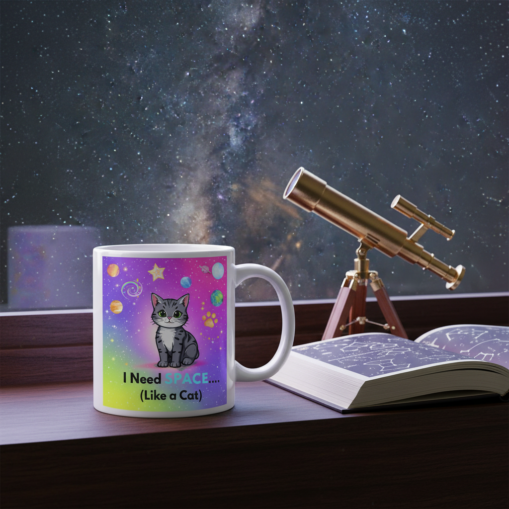 I Need Space Like a Cat Mug Lifestyle