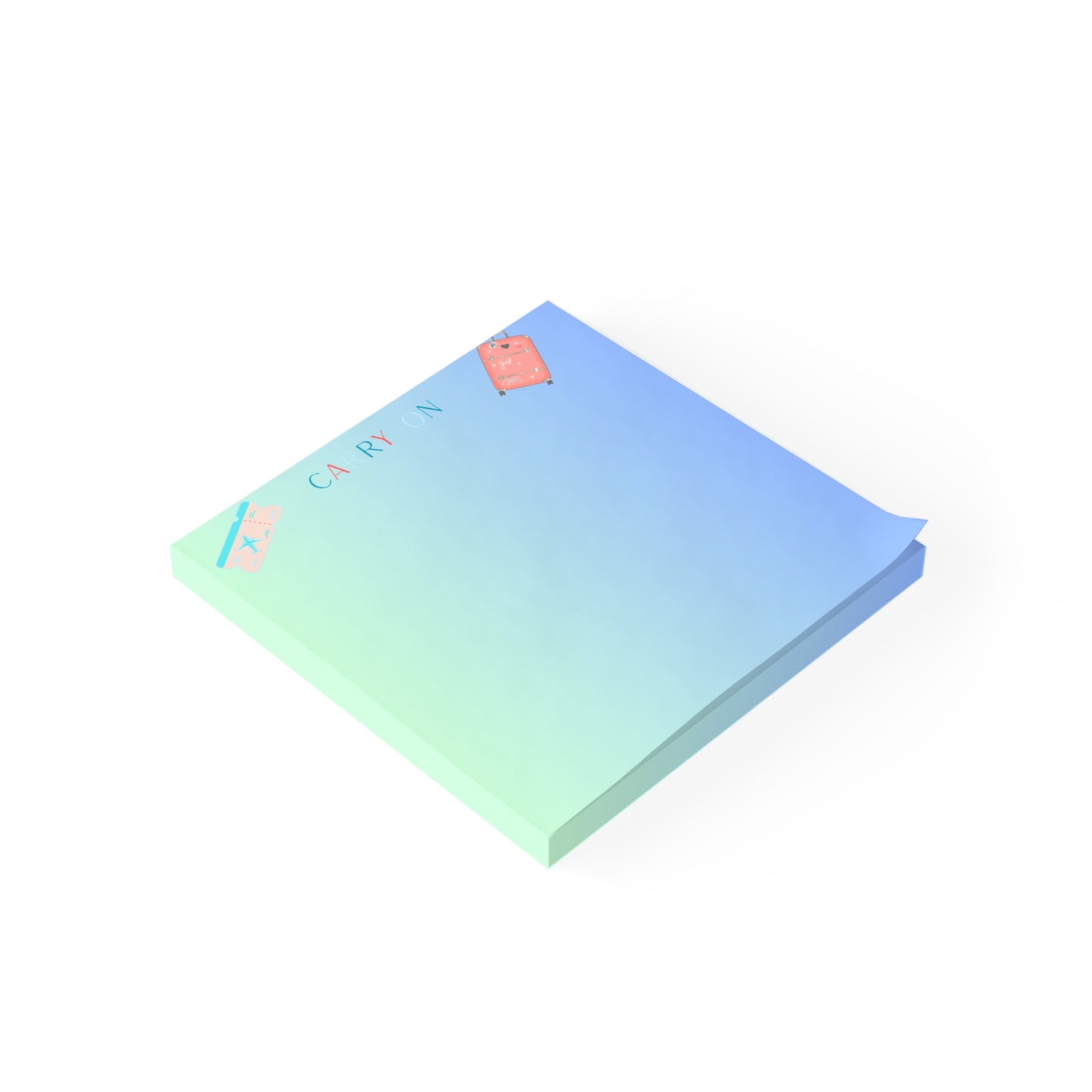Stack of colorful sticky notes on a white background