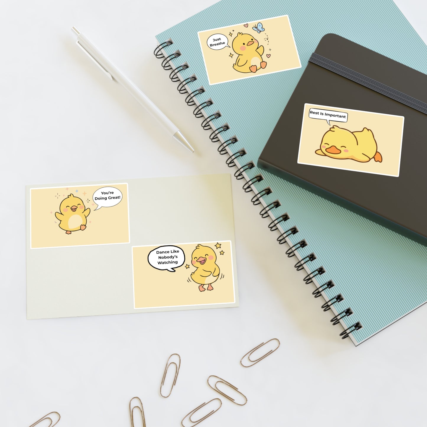 Motivational Duckies  Sticker Sheets