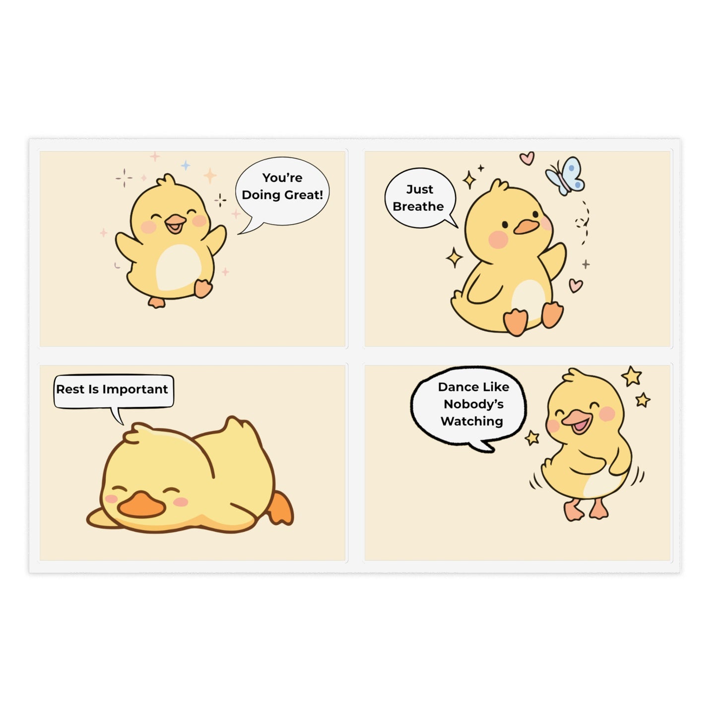 Motivational Duckies  Sticker Sheets