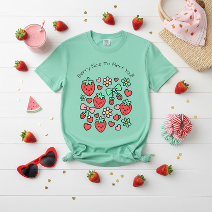 Berry Tee Flat Lay