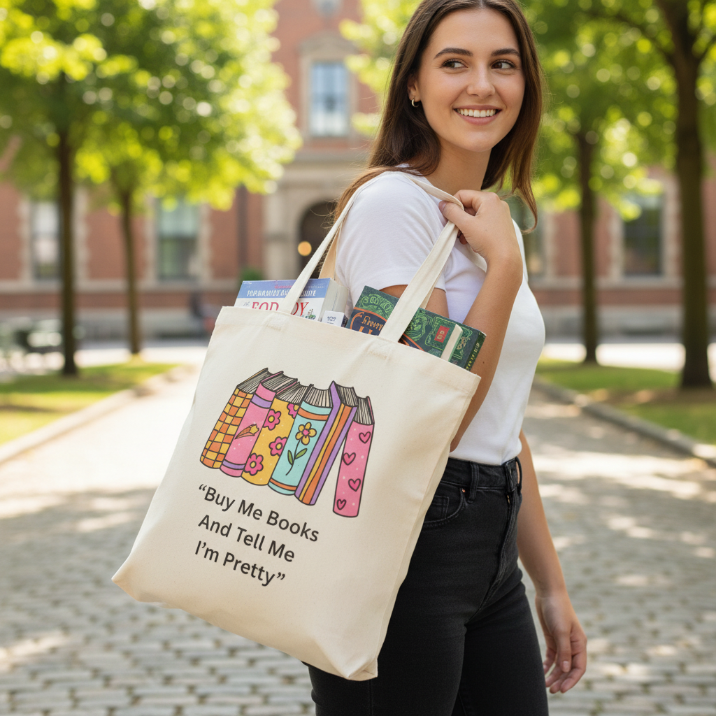 Book Tote Filled with Books