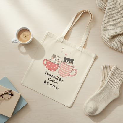 Coffee Cat Tote Styled