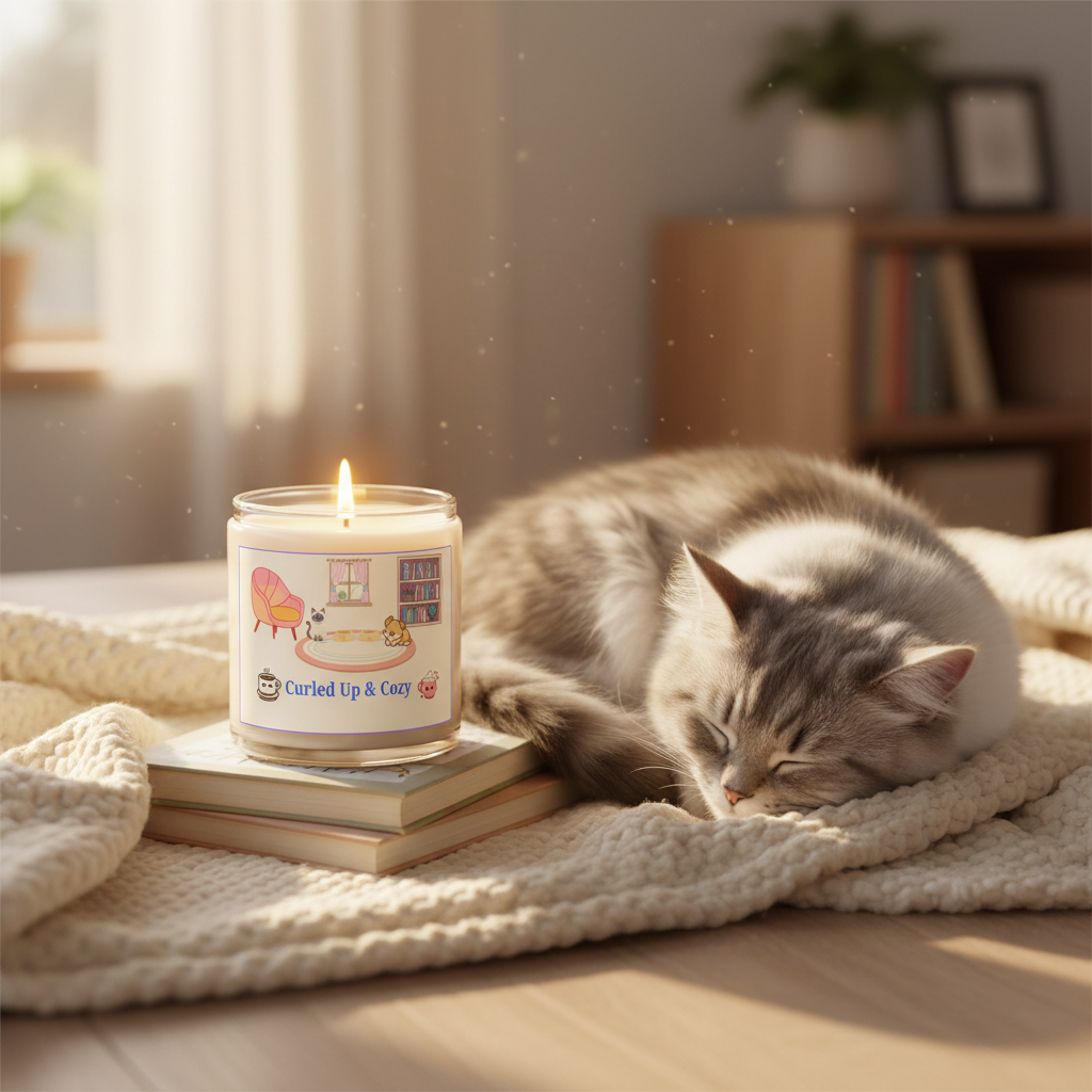 Cozy scene with cat