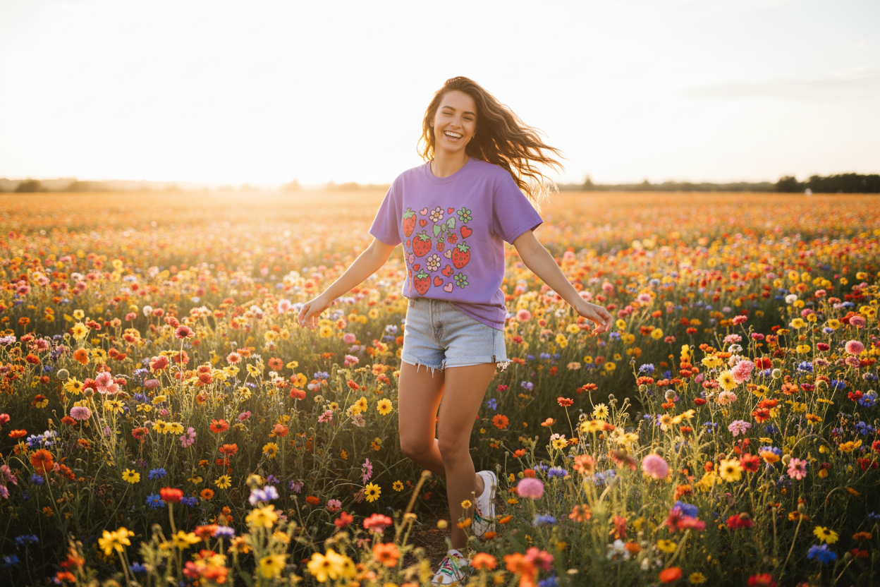 Flower field lifestyle