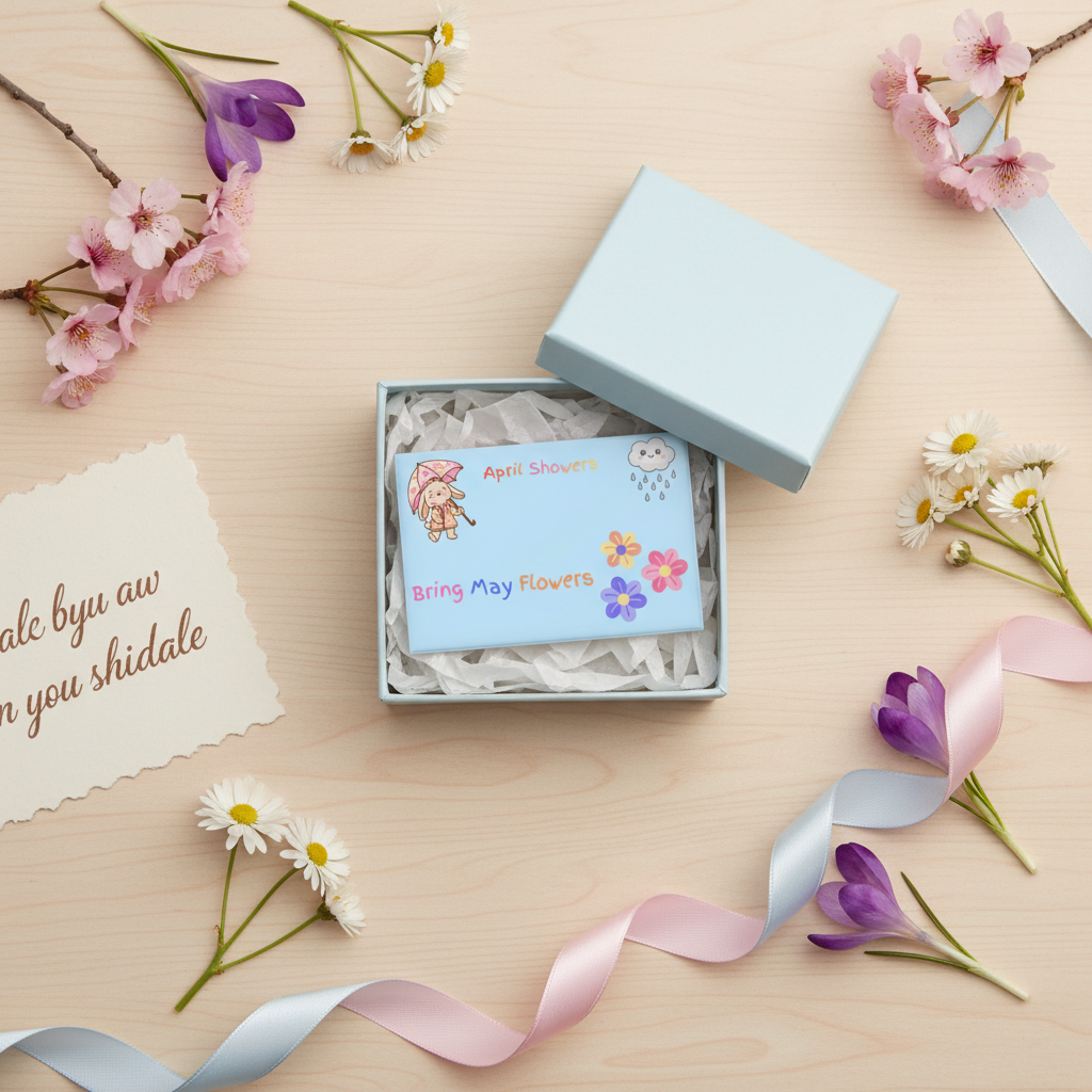 Gift flatlay with magnet