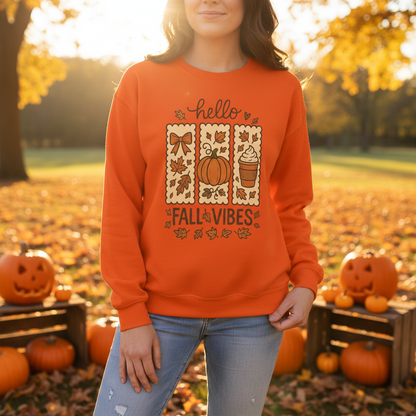 Hello Fall Vibes Sweatshirt Lifestyle