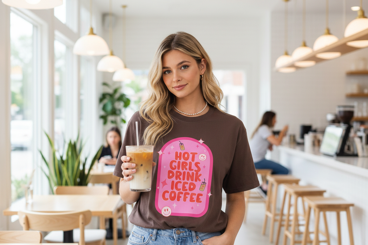 Hot Girls Iced Coffee Lifestyle