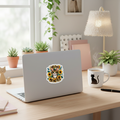 Meow or Never Sticker Lifestyle
