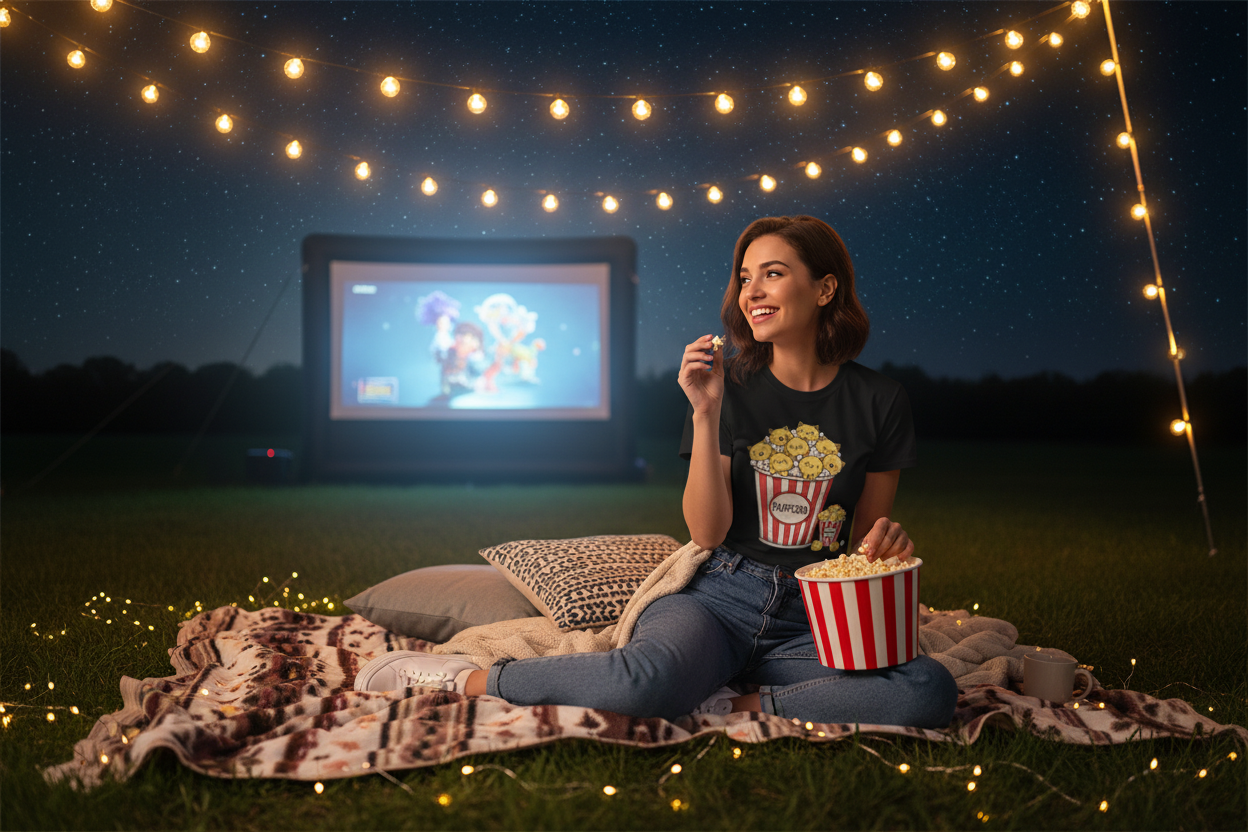 Outdoor movie night lifestyle