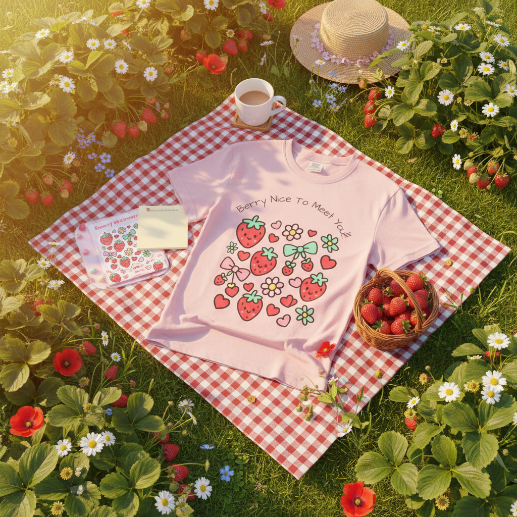 Pink Strawberry Field - Correct Sticker